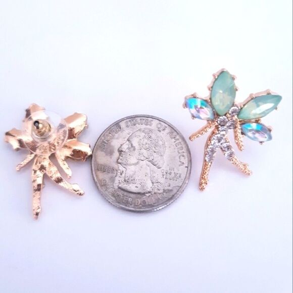 Fairy Tinkerbell Sparkling Rhinestones Earrings - Picture 10 of 12